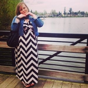 Chevron print dress